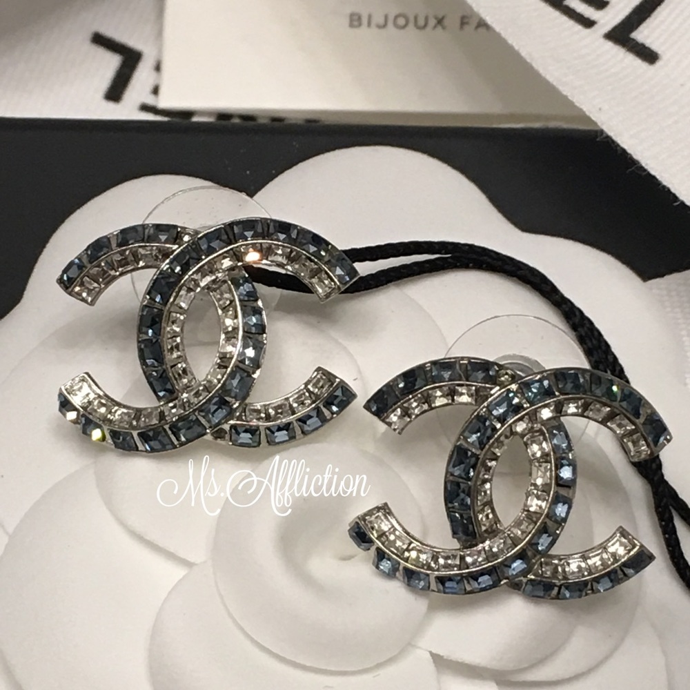 Sold Locally! CHANEL Authentic CC Crystal Earrings - Picture 1 of 8